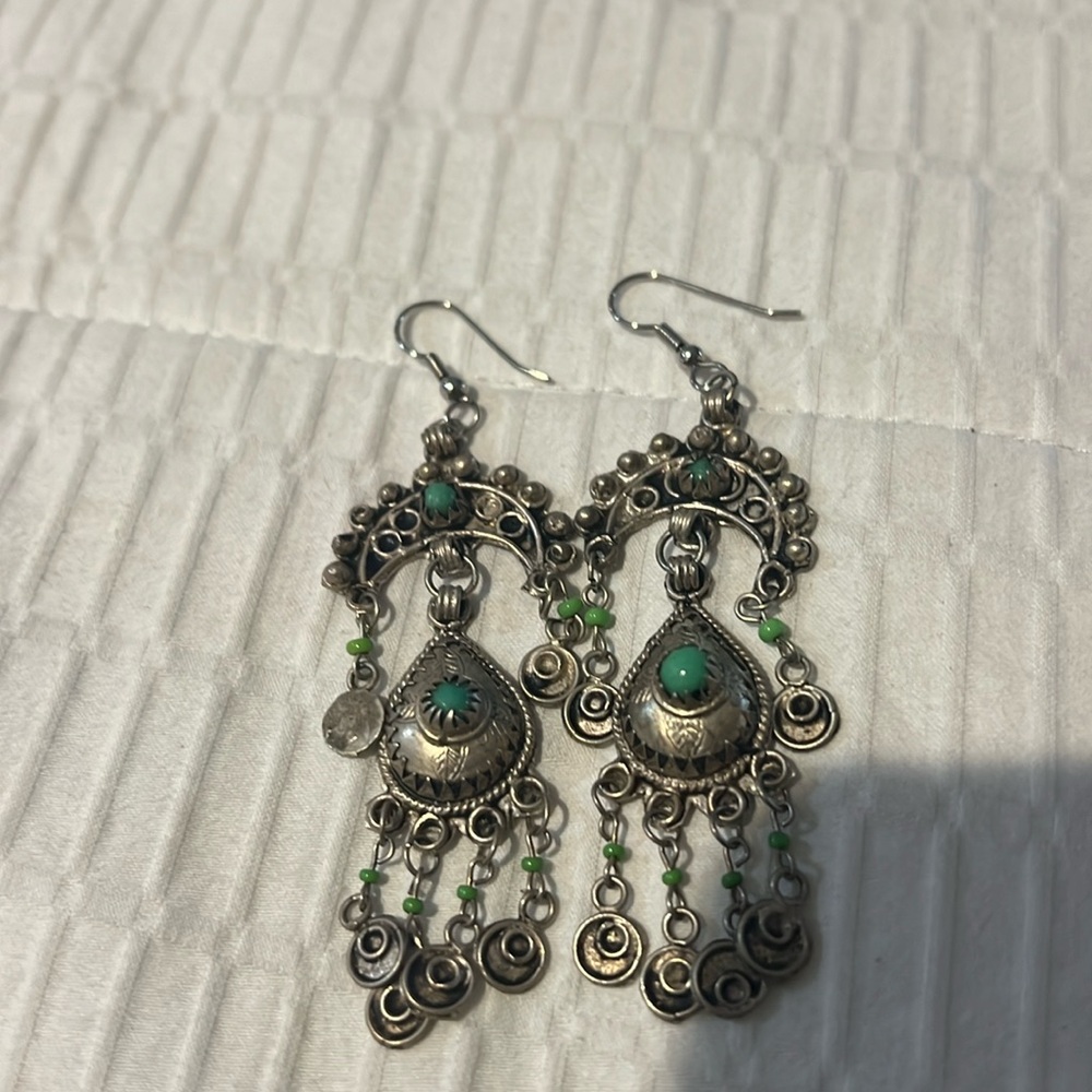 Long hanging earrings